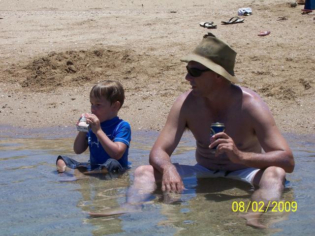 Knocking back a few with my best mate.